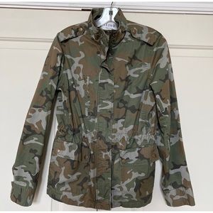 Camo Utility Jacket - Green Camouflage Women's Coat